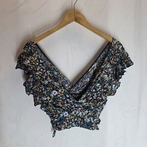 Free People Women's Floral Crop Top